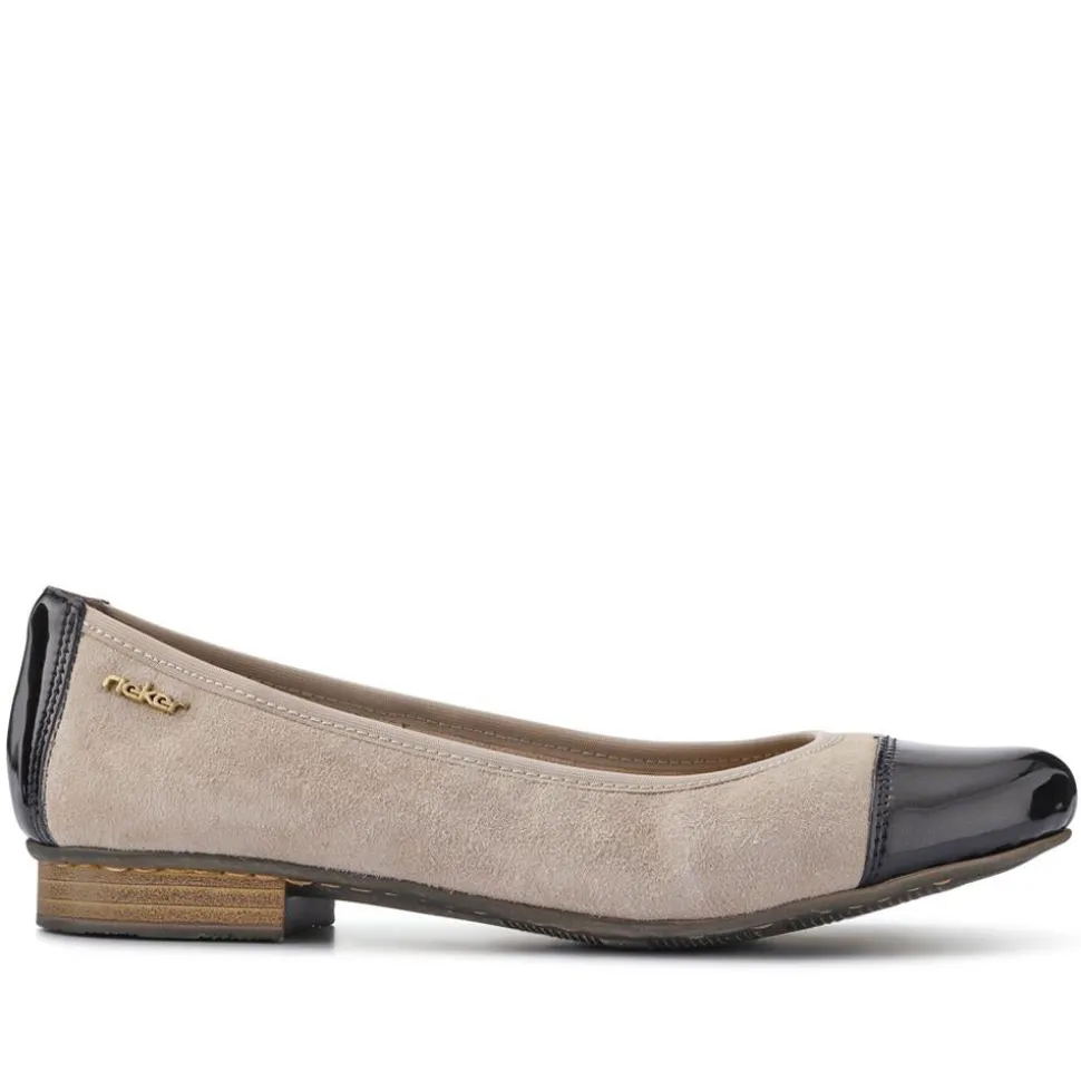 Extra-Cushioned Leather Pumps - Beige-Black