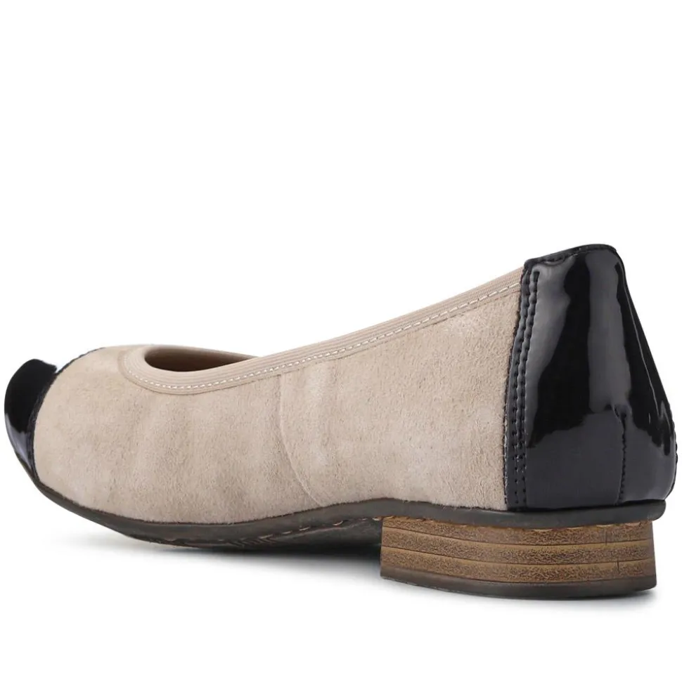 Extra-Cushioned Leather Pumps - Beige-Black