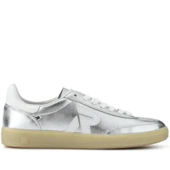 Extra-Cushioned Leather Trainers - Metallic