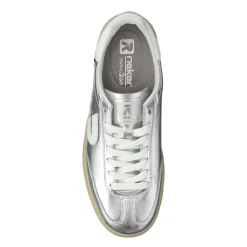 Extra-Cushioned Leather Trainers - Metallic