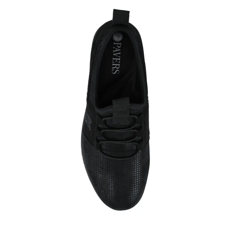 Extra Cushioned Wedge Heel Slip-On Shoes - Black