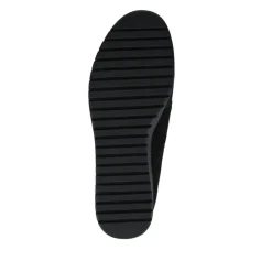 Extra Cushioned Wedge Heel Slip-On Shoes - Black