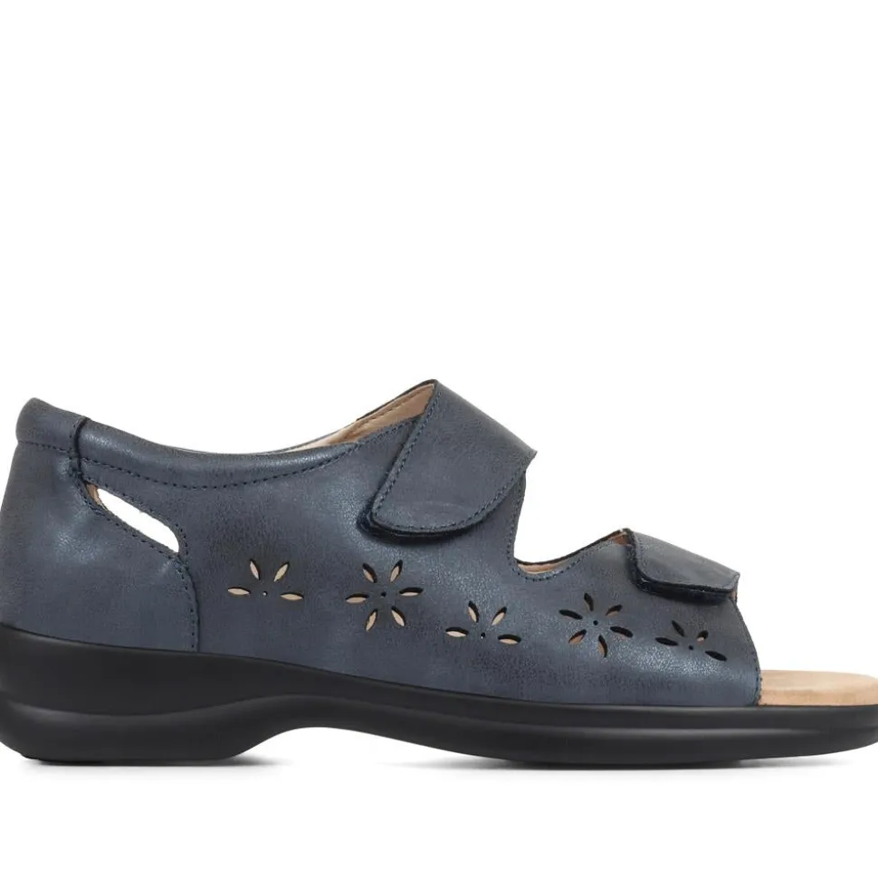 Extra-Wide Adjustable Shoes - Navy