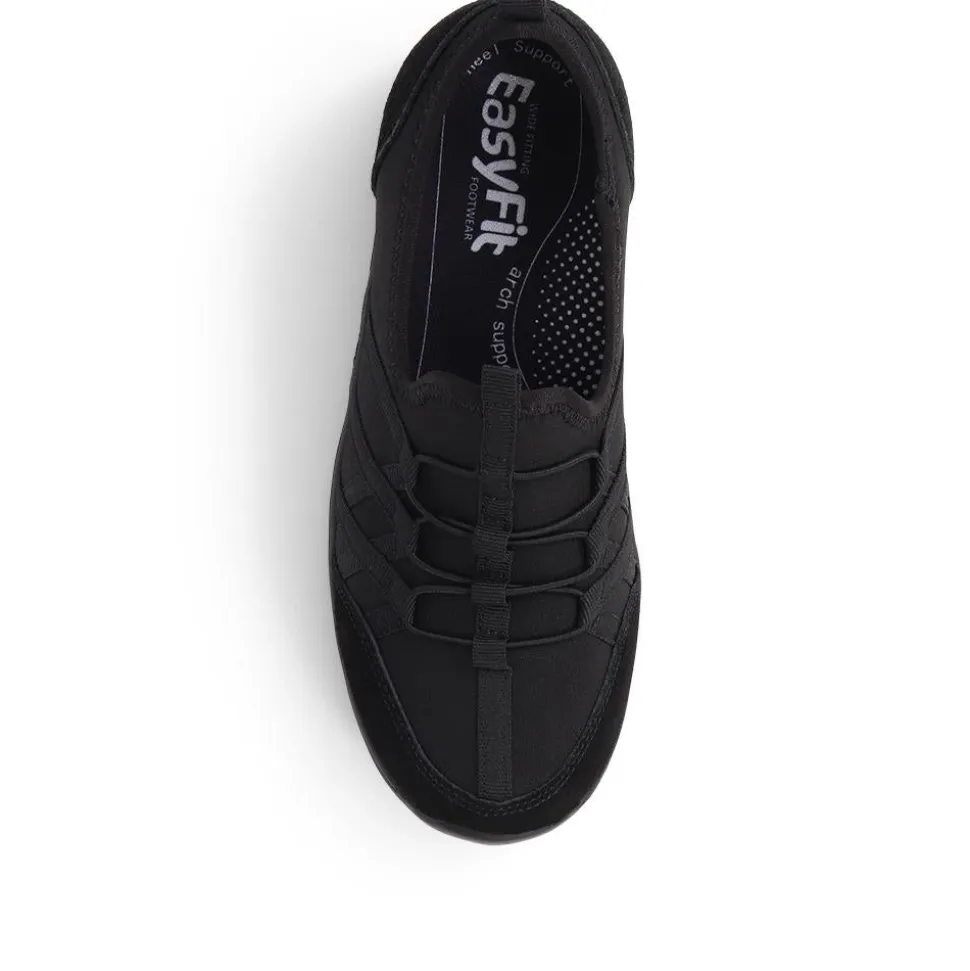 Extra-Wide Bungee Lace Trainers - Black