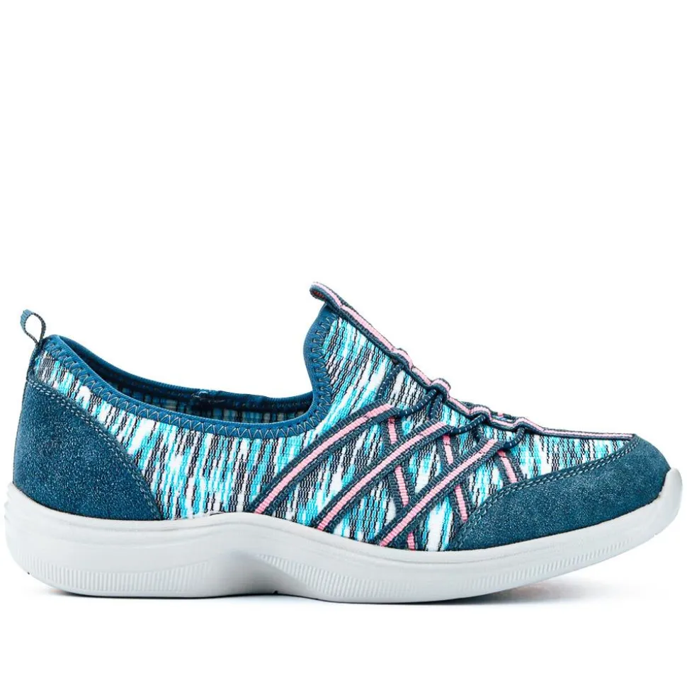 Extra-Wide Bungee Lace Trainers - Denim