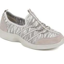 Extra-Wide Bungee Lace Trainers - Light Grey