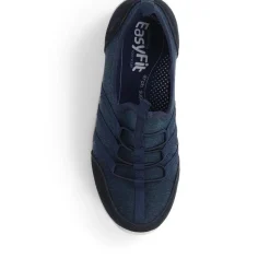 Extra-Wide Bungee Lace Trainers - Navy