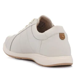 Extra-Wide Casual Lace-Up Shoes - Off White