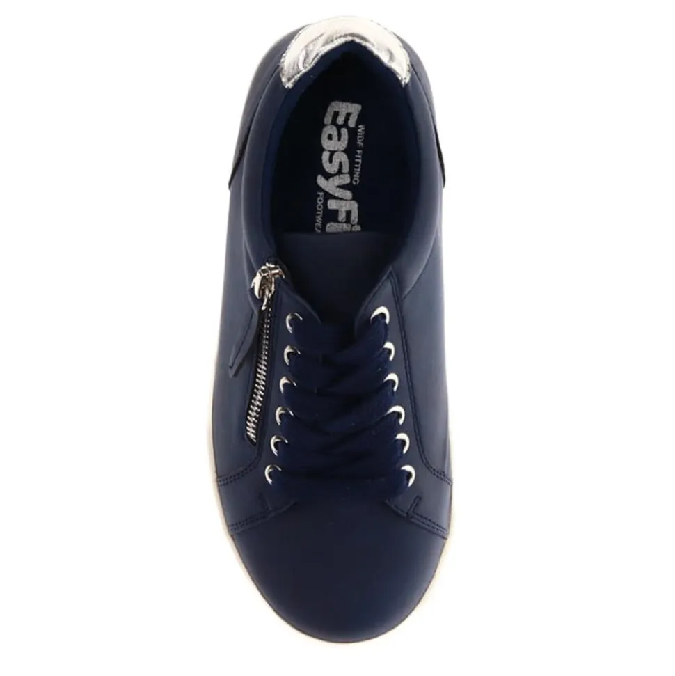Extra Wide Chunky Trainers - Navy