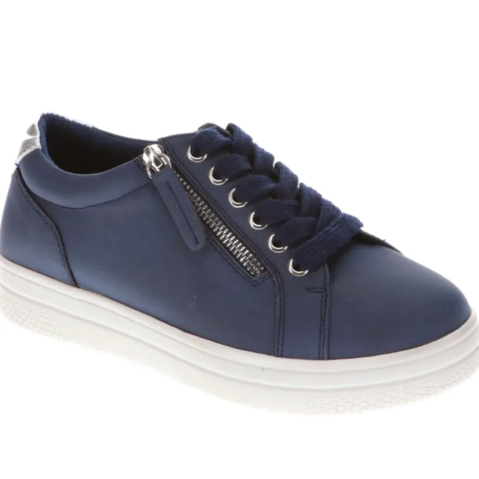 Extra Wide Chunky Trainers - Navy