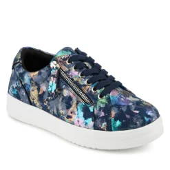 Extra Wide Chunky Trainers - Navy Floral