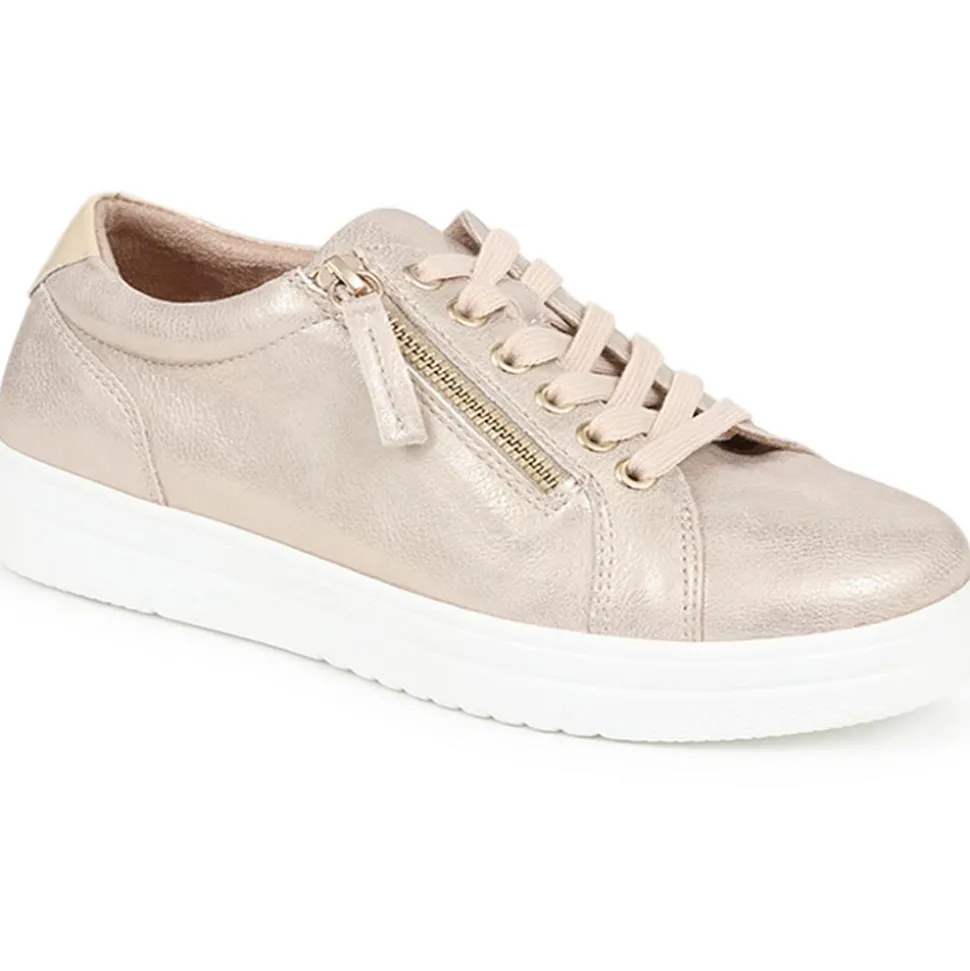Extra Wide Chunky Trainers - Soft Gold