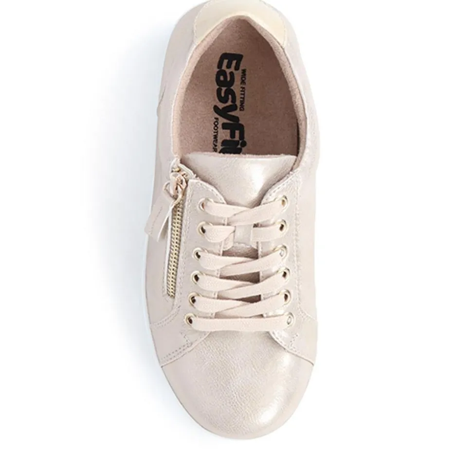 Extra Wide Chunky Trainers - Soft Gold