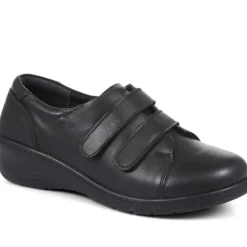 Extra-Wide Fit Adjustable Shoes - Black