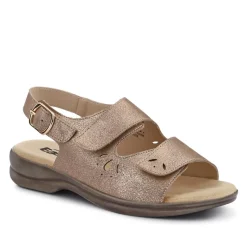 Extra-Wide Fit Adjustable Slingback Sandals - Gold