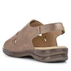 Extra-Wide Fit Adjustable Slingback Sandals - Gold