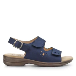 Extra-Wide Fit Adjustable Slingback Sandals - Navy
