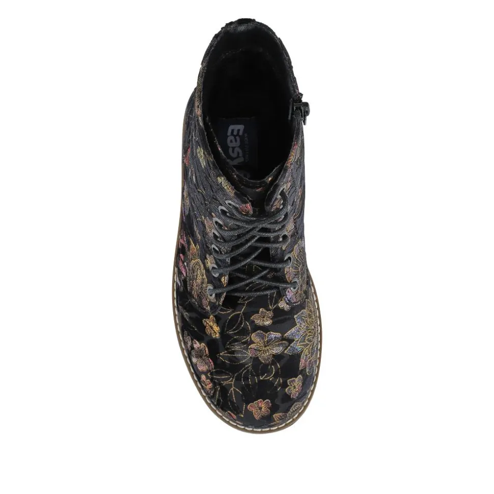 Extra-Wide Fit Boots - Black Floral
