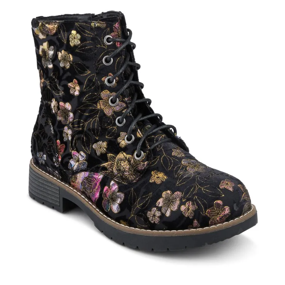 Extra-Wide Fit Boots - Black Floral