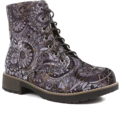 Extra-Wide Fit Boots - Navy Floral
