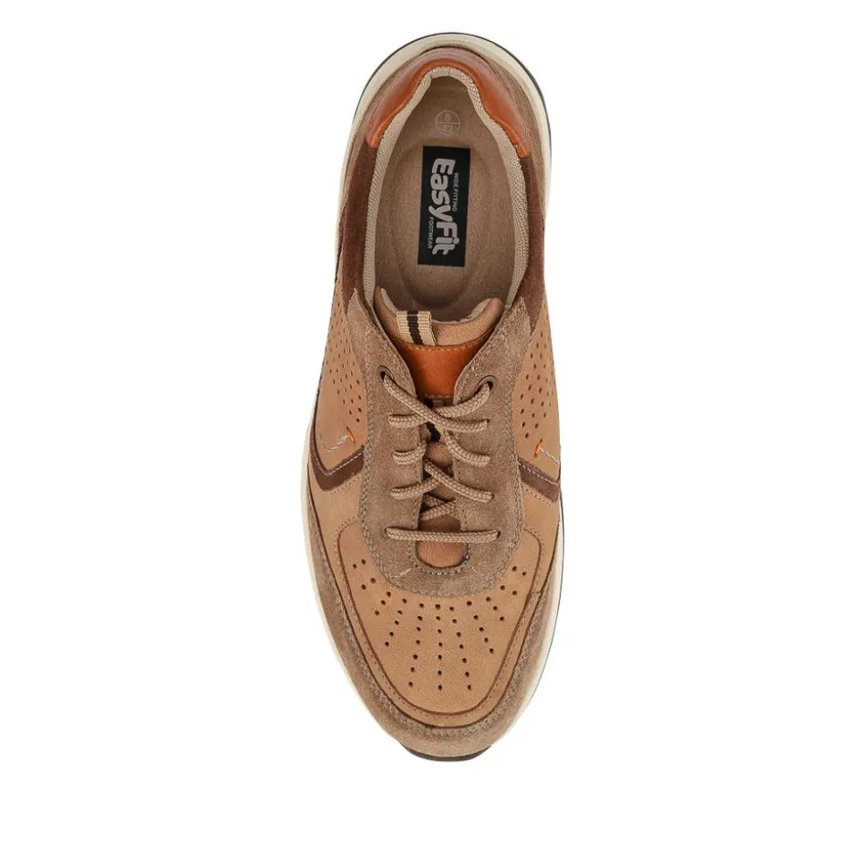 Extra-Wide-Fit Bungee-Lace Trainers - Mocha