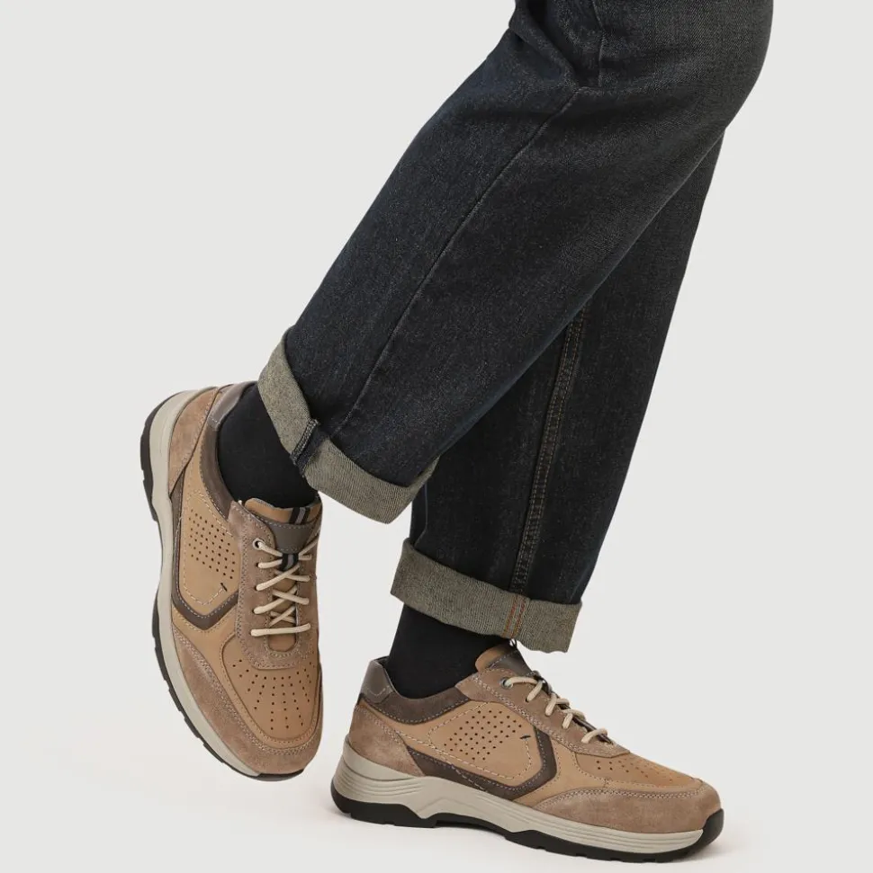 Extra-Wide-Fit Bungee-Lace Trainers - Sand