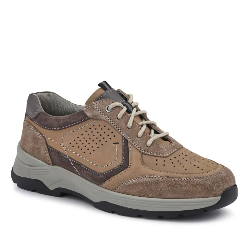 Extra-Wide-Fit Bungee-Lace Trainers - Sand