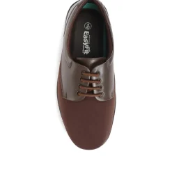 Extra Wide Fit Lace-Up Derby Shoe - Brown