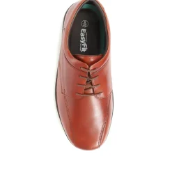 Extra Wide Fit Leather Derby Shoes - Tan