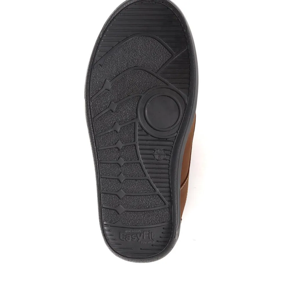 Extra Wide Fit Leather Lace-up Shoes - Taupe
