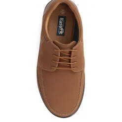 Extra Wide Fit Leather Lace-up Shoes - Taupe