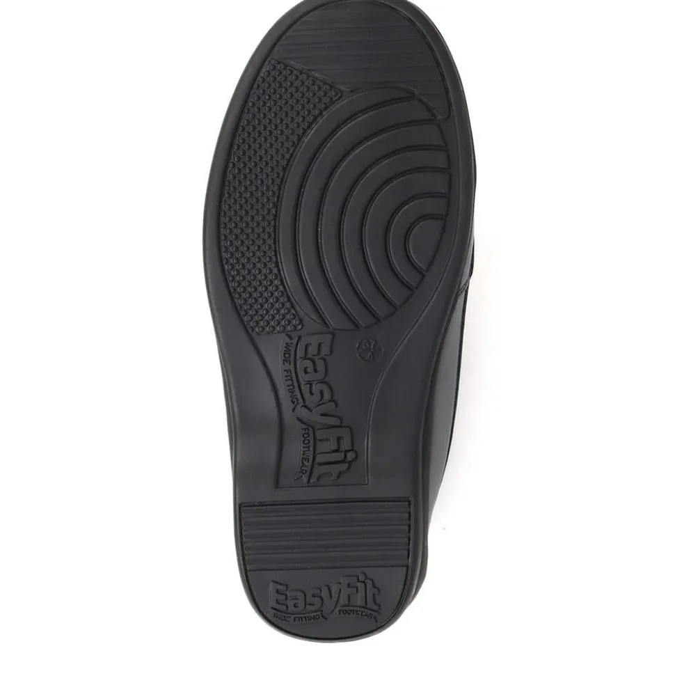 Extra-Wide Fit Leather Loafers - Navy