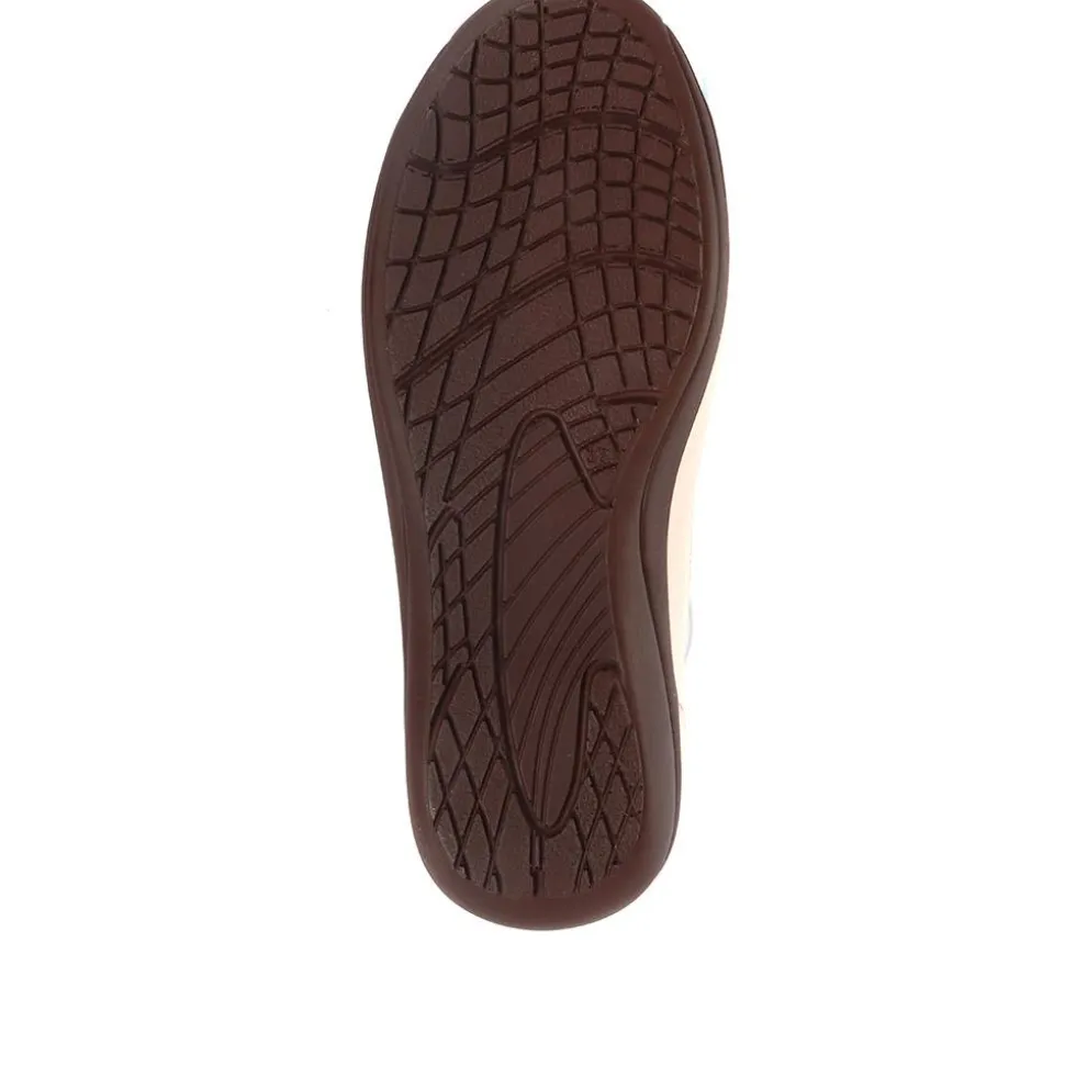 Extra-Wide Fit Leather Shoes - Beige
