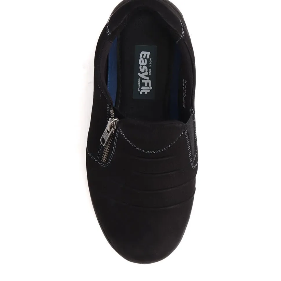 Extra Wide Fit Leather Shoes - Black