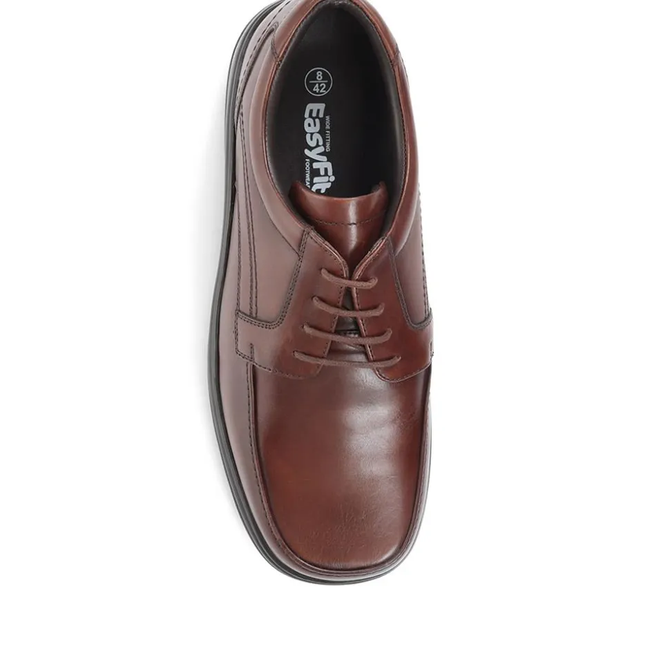 Extra Wide Fit Leather Shoes - Brown