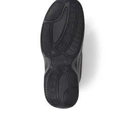 Extra Wide Fit Leather Slip-On Shoes - Black