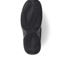 Extra Wide Fit Leather Slip-On Shoes - Black Floral