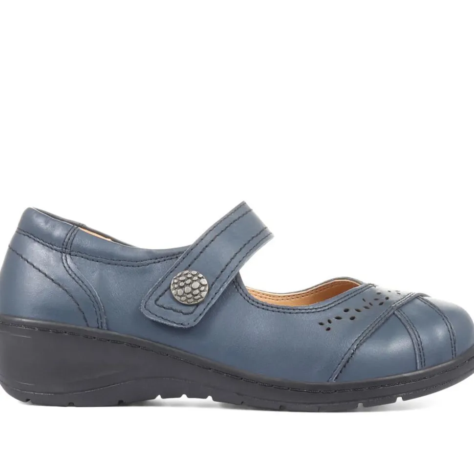 Extra Wide Fit Mary-Janes - Navy