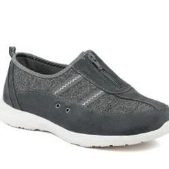 Extra-Wide Fit Memory Foam Trainers - Charcoal