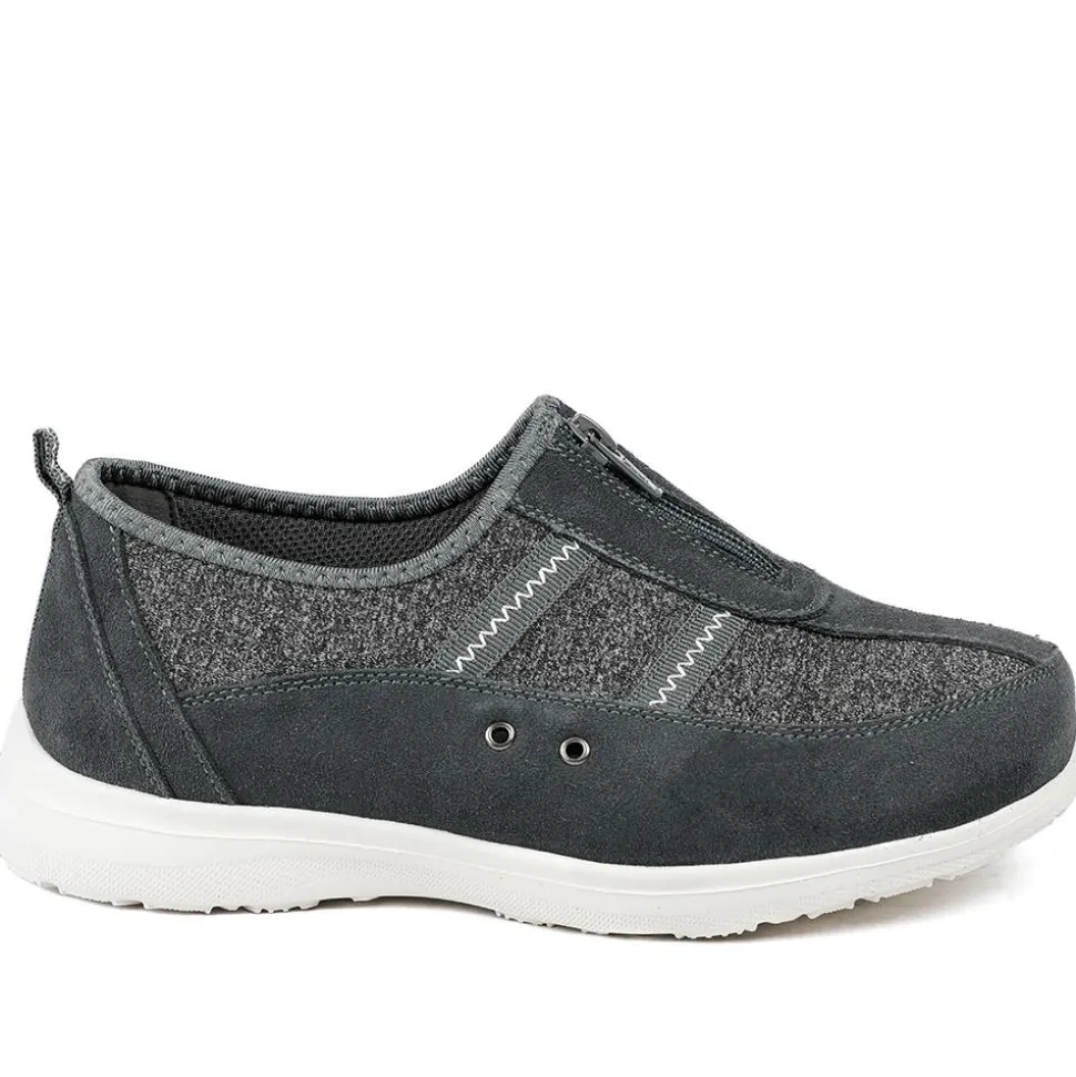 Extra-Wide Fit Memory Foam Trainers - Charcoal