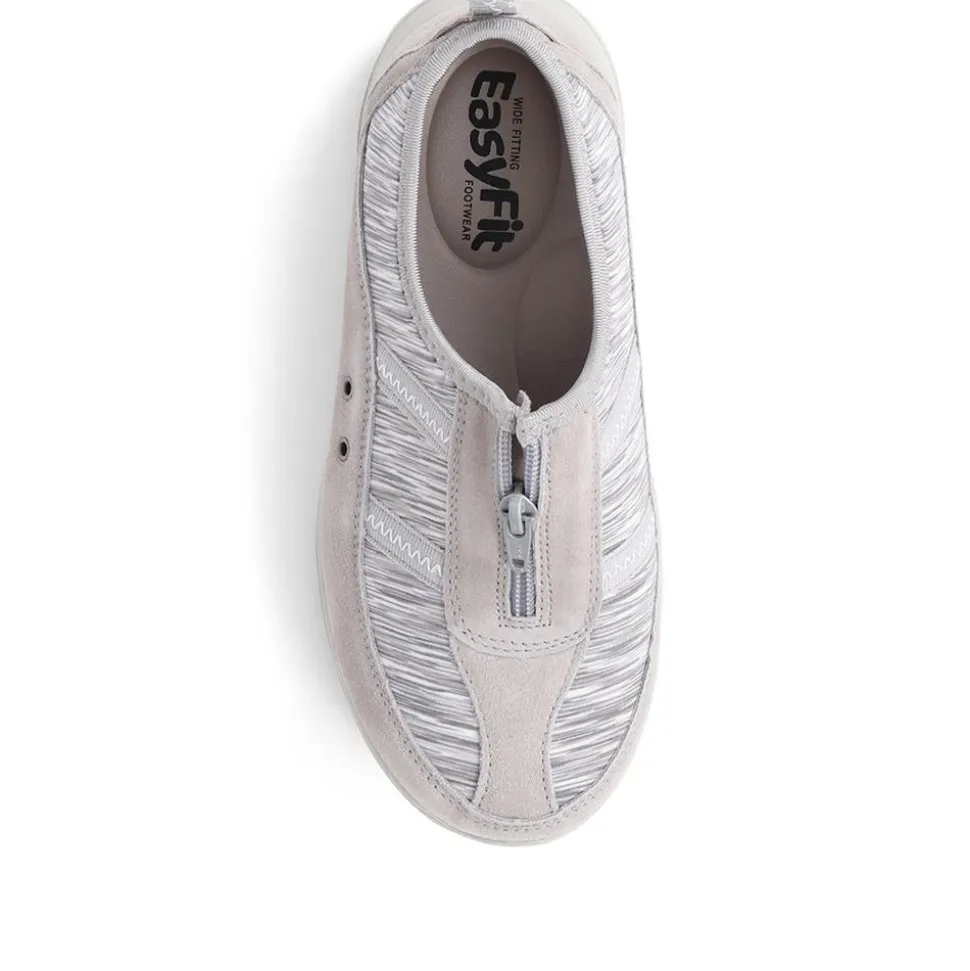 Extra-Wide Fit Memory Foam Trainers - Grey Multi