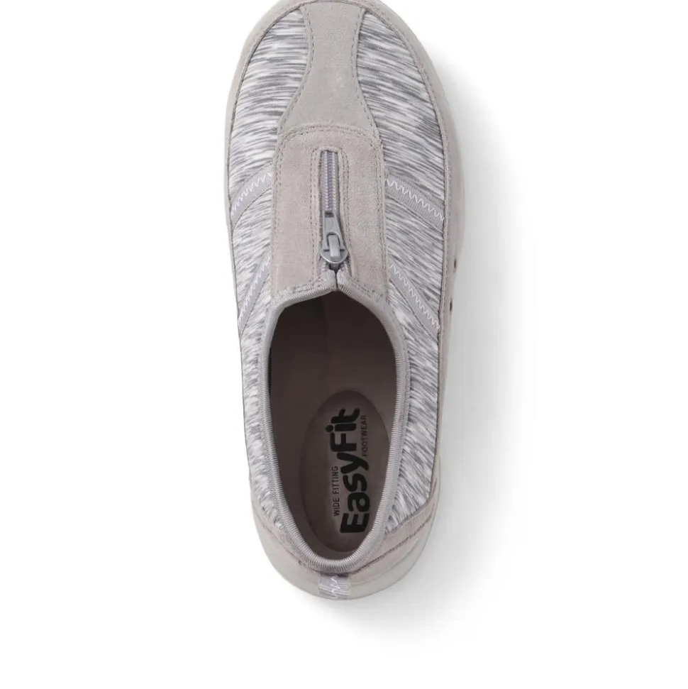 Extra-Wide Fit Memory Foam Trainers - Grey Multi