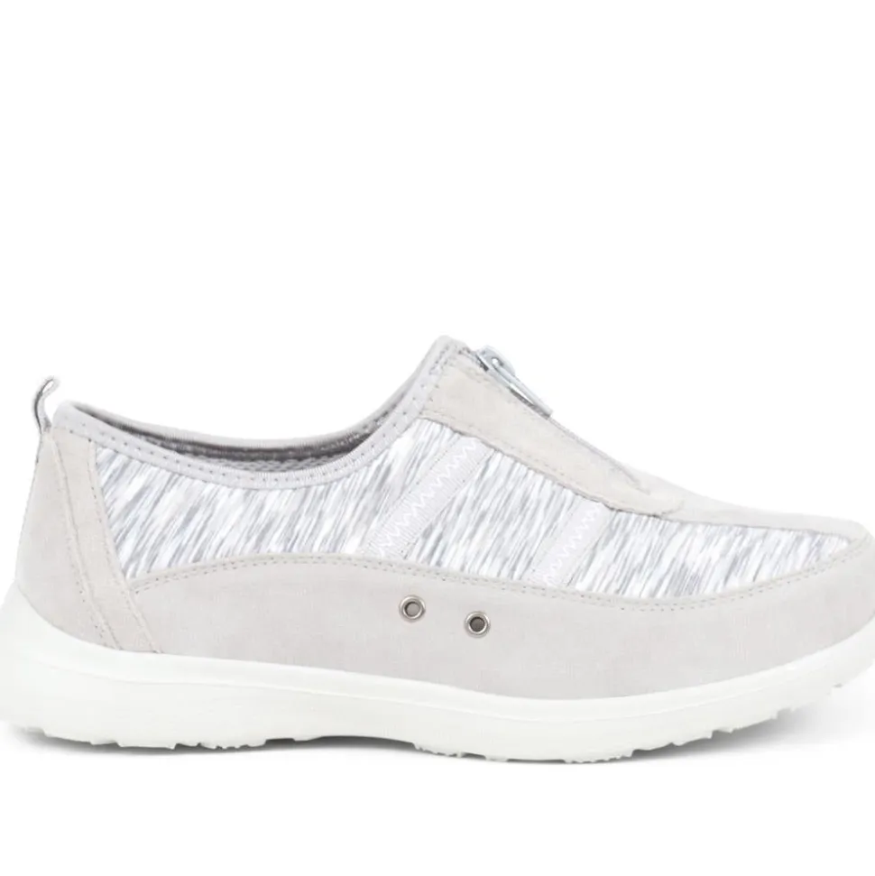 Extra-Wide Fit Memory Foam Trainers - Grey Multi