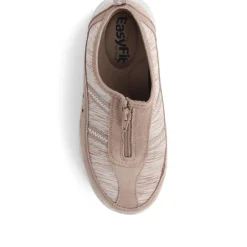 Extra-Wide Fit Memory Foam Trainers - Taupe Multi