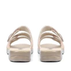 Extra Wide Fit Sandals - Beige Multi