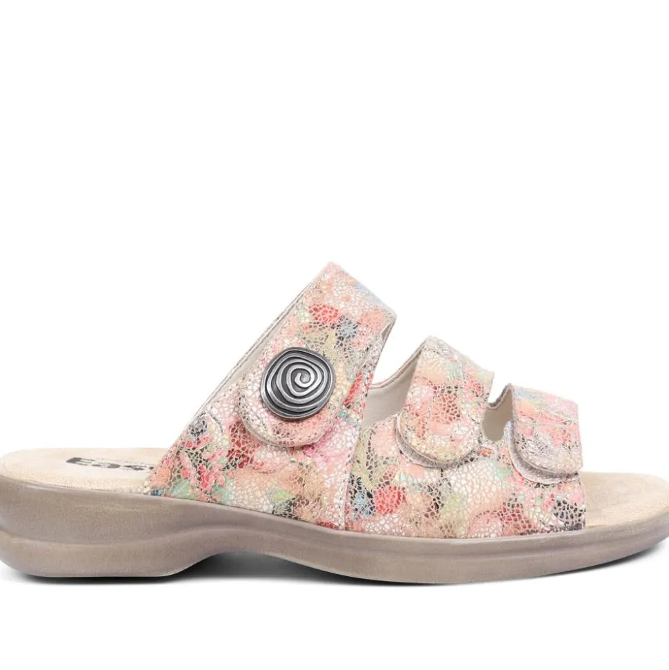 Extra Wide Fit Sandals - Beige Multi