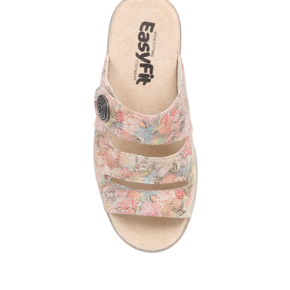 Extra Wide Fit Sandals - Beige Multi