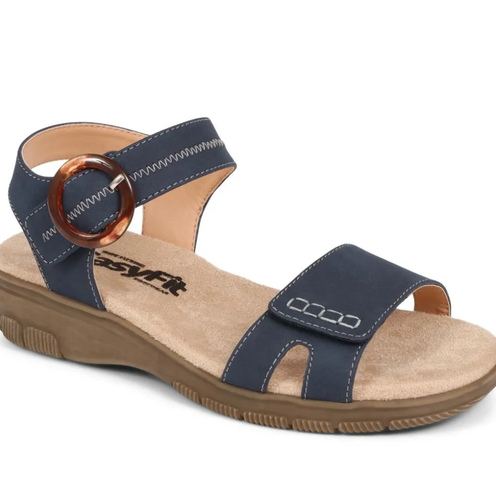 Extra-Wide Fit Sandals - Navy