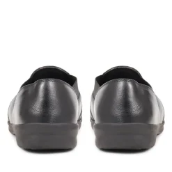 Extra Wide Fit Slip On Shoes - Black