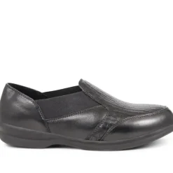 Extra Wide Fit Slip On Shoes - Black